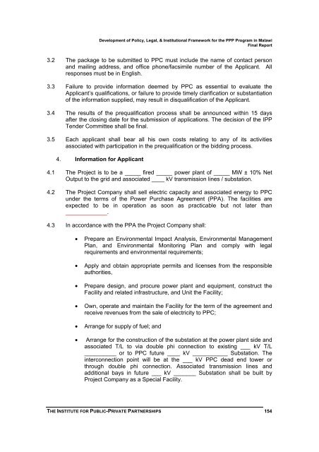 Development of Policy, Legal, and Insitutional Framework for - ppiaf