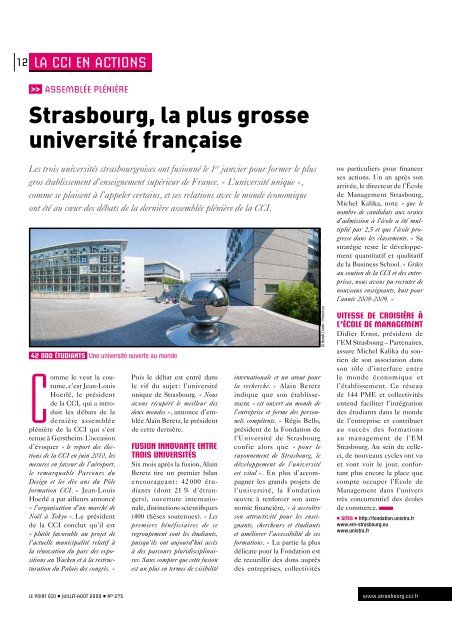 275 - (CCI) de Strasbourg et du Bas-Rhin