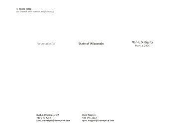 State of Wisconsin Non-U.S. Equity - ETF