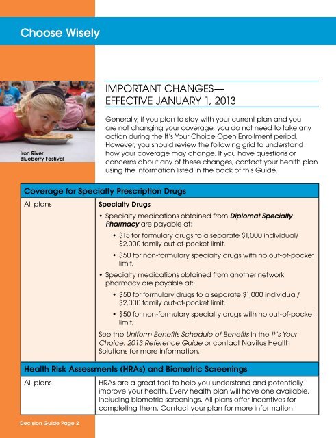 It's Your Choice 2013 - Decision Guide (ET-2128d-13) - ETF