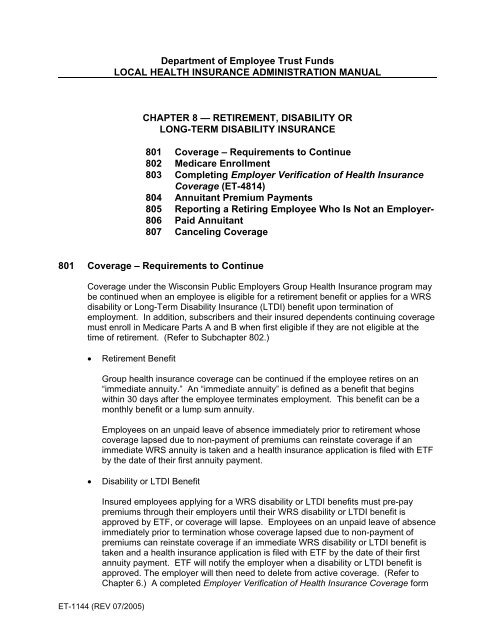 Long term disability termination of employment