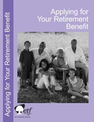 Applying For Your Retirement Benefit (ET-4106) - ETF
