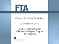 Federal Transit Administration (FTA): Jennifer Hibbert, Director ...