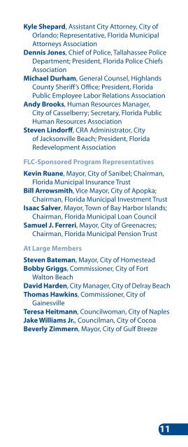 2012 Legislative Conference program - Florida League of Cities