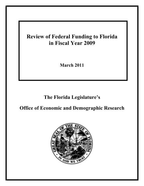 Review of Federal Funding to Florida - Office of Economic ...