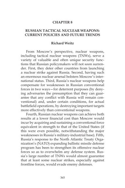 Russian Nuclear Weapons: Past, Present, and Future - Strategic ...