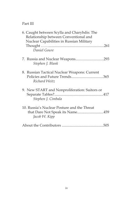 Russian Nuclear Weapons: Past, Present, and Future - Strategic ...