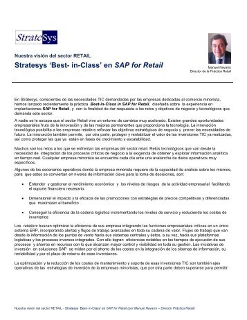 Stratesys 'Best- in-Class' en SAP for Retail