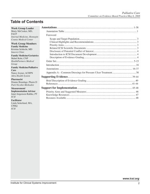 Palliative Care Order Set - Stratis Health