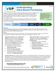 Value-Based Purchasing fact sheet - Stratis Health