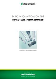 Basic information on the surgical procedures - Straumann