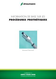 information de base sur les procÃ©dures prothÃ©tiques - Straumann