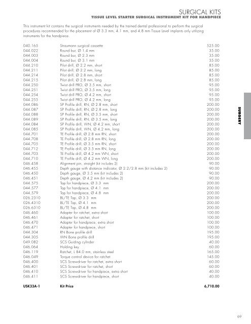 PRODUCT CATALOG 2012 - Straumann