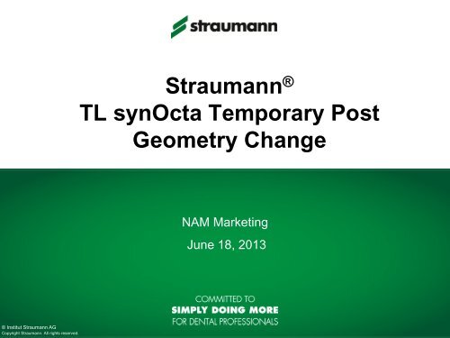 TL synOcta Temporary Post PPT Presentation - Straumann