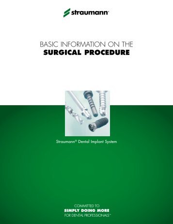 LIT100 - Basic information on the surgical procedure - Straumann