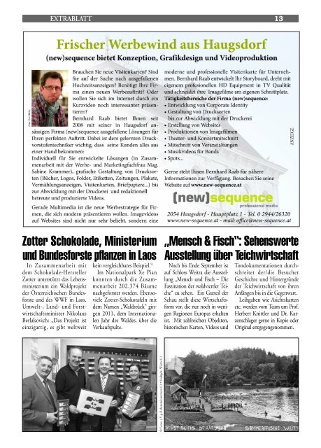 HOLLABRUNN: DAS NEUE LOKAL „FAX“ - Extrablatt