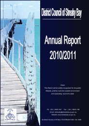 Annual Report 2010-2011 - District Council of Streaky Bay - SA.Gov.au