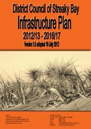 Infrastructure Plan 2012-2017 - District Council of Streaky Bay - SA ...