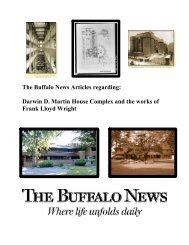 The Buffalo News Articles regarding: Darwin D. Martin House ...
