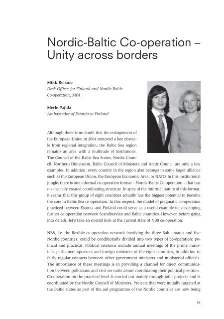 Nordic-Baltic Co-operation – Unity across borders