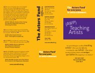 Teaching Artists - The Actors Fund