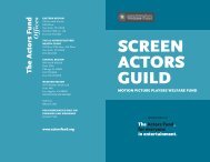 SAG Brochure.indd - The Actors Fund