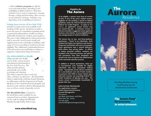Aurora - The Actors Fund