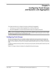 Chapter 4 Configuring Trunk Groups and Dynamic Link ... - Brocade