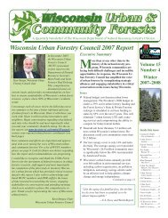 Wisconsin Urban Forestry Council 2007 Report