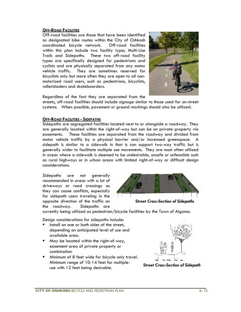 City of Oshkosh, Wisconsin Pedestrian and Bicycle Circulation Plan