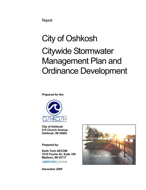 Oshkosh City Wide SWMP Full Report - City of Oshkosh