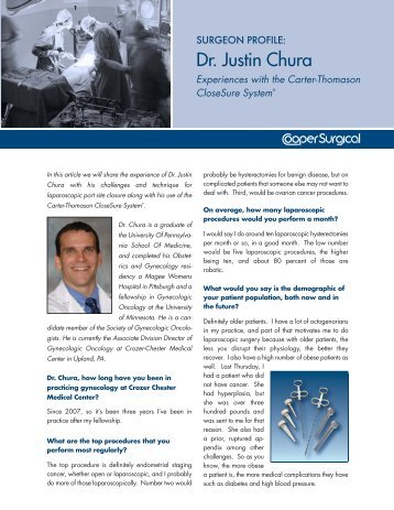 Dr. Justin Chura - CooperSurgical