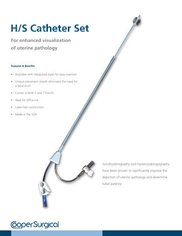 HS Catheter Set Brochure - CooperSurgical