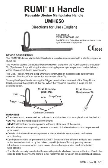 RUMIÂ® II Handle - CooperSurgical