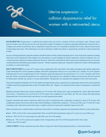 Uterine Suspension - CooperSurgical