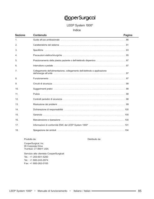 Operating Manual Bedienungsanleitung Manual ... - CooperSurgical