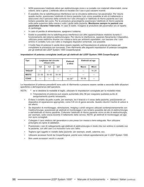 Operating Manual Bedienungsanleitung Manual ... - CooperSurgical