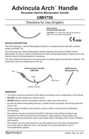 Advincula Archâ¢ Handle - CooperSurgical