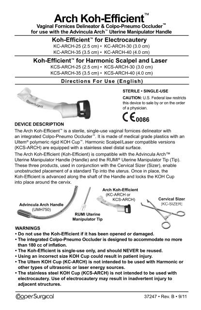 Arch Koh-Efficientâ¢ - CooperSurgical