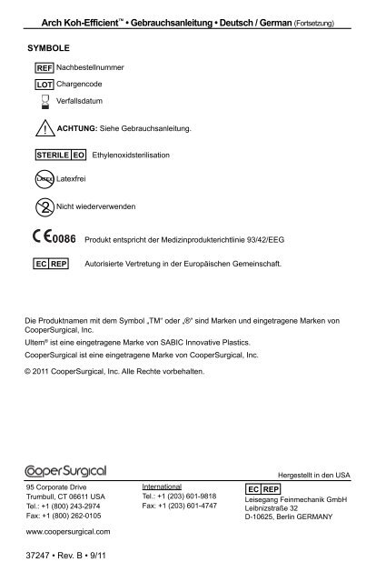 Arch Koh-Efficientâ¢ - CooperSurgical