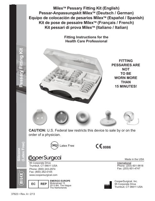 MilexTM Pessary Fitting Kit - CooperSurgical