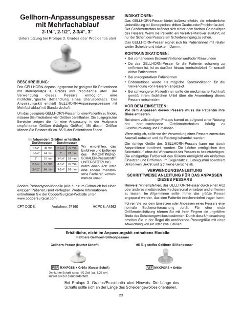 MilexTM Pessary Fitting Kit - CooperSurgical