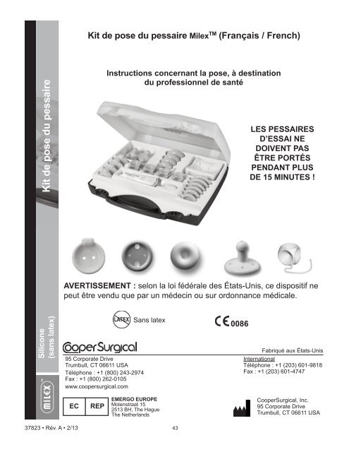 MilexTM Pessary Fitting Kit - CooperSurgical