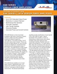 ear series erbium fiber amplifiers ear series 1-30 w ... - IPG Photonics