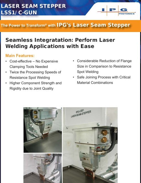 Laser Seam Stepper_IPG - IPG Photonics