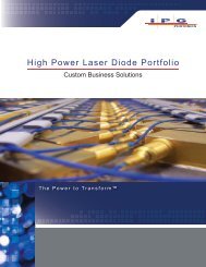 High Power Laser Diode Portfolio. - IPG Photonics