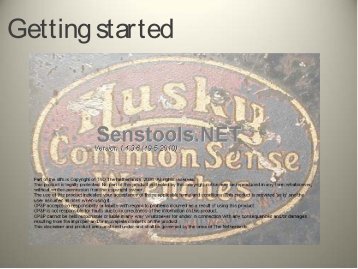 Getting Started.pdf - Senstools