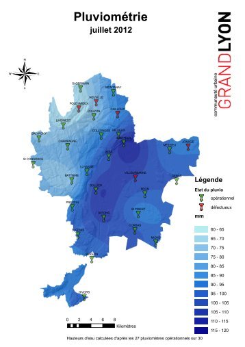 Bilan pluviomÃ©trique juillet 2012 - pdf - Grand Lyon
