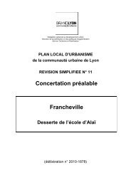 Concertation prÃ©alable Francheville - Grand Lyon