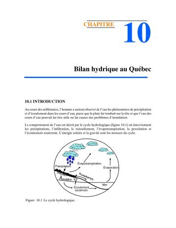 CH-10 Bilan hydrique au Québec